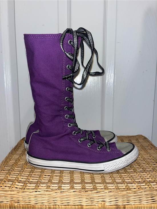 CONVERSE Purple and silver tall sneakers purple and silver main image 10